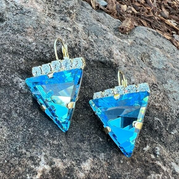 Handcrafted earrings with Swarovski crystal - Picture 3 of 5